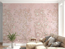 Blush Pink Chinoiserie Wallpaper Mural Peel and Stick Blush Pink Chinoiserie Wallpaper Mural Peel and Stick