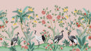 Pink Japanese Chinoiserie Removable Wallpaper Mural Pink Japanese Chinoiserie Removable Wallpaper Mural