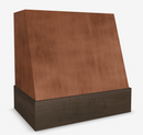 Chocolate Wood Range Hood With Angled Front and Walnut Band - 30", 36", 42", 48", 54" and 60" Widths Available Chocolate Wood Range Hood With Angled Front and Walnut Band - 30", 36", 42", 48", 54" and 60" Widths Available