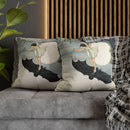 "Fairy Riding a Bat" Throw Pillow "Fairy Riding a Bat" Throw Pillow