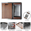 Zeek 23 x 19 Inch Undermount / Drop-in Workstation Small Kitchen Sink or Bar 16G Stainless Steel ZH-LD23 Zeek 23 x 19 Inch Undermount / Drop-in Workstation Small Kitchen Sink or Bar 16G Stainless Steel ZH-LD23