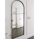 Zeek 64"x24" Black Metal Arched Wall Mirror, Thin Edge Full Length, Deep Set Mirror MB6424 Zeek 64"x24" Black Metal Arched Wall Mirror, Thin Edge Full Length, Deep Set Mirror MB6424