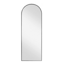 Zeek 64"x24" Black Metal Arched Wall Mirror, Thin Edge Full Length, Deep Set Mirror MB6424 Zeek 64"x24" Black Metal Arched Wall Mirror, Thin Edge Full Length, Deep Set Mirror MB6424