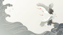 Crane Wallpaper - Ocean Waves Wallpaper - Removable Wallpaper Mural Crane Wallpaper - Ocean Waves Wallpaper - Removable Wallpaper Mural
