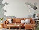 Crane Wallpaper - Ocean Waves Wallpaper - Removable Wallpaper Mural Crane Wallpaper - Ocean Waves Wallpaper - Removable Wallpaper Mural