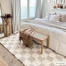 Atira Light Brown Checkered Area Rug Atira Light Brown Checkered Area Rug