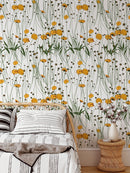 Cute Yellow Flowers Pattern Wallpaper Cute Yellow Flowers Pattern Wallpaper