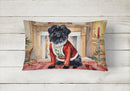 Affenpinscher Christmas Fabric Decorative Pillow Affenpinscher Christmas Fabric Decorative Pillow