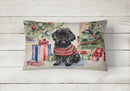 Affenpinscher Christmas Fabric Decorative Pillow Affenpinscher Christmas Fabric Decorative Pillow