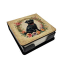 Affenpinscher and Flowers PU Leather Note Paper Holder Affenpinscher and Flowers PU Leather Note Paper Holder