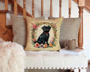 Affenpinscher and Flowers Throw Pillow - 14x14 Decorative Pillow β Art for Your Home & Patio Affenpinscher and Flowers Throw Pillow - 14x14 Decorative Pillow β Art for Your Home & Patio