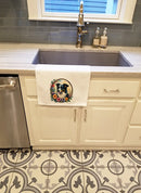 Border Collie and Flowers Kitchen Towel Set of 2 Border Collie and Flowers Kitchen Towel Set of 2