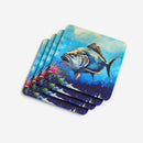 Bluefin Tuna Coasters - Set of 4 Lightweight Foam, Absorbent Drink Coasters Bluefin Tuna Coasters - Set of 4 Lightweight Foam, Absorbent Drink Coasters