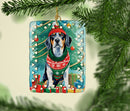 Bluetick Coonhound Christmas Porcelain Ornament Bluetick Coonhound Christmas Porcelain Ornament