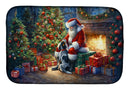 Bluetick Hound and Santa Claus Dish Drying Mat Bluetick Hound and Santa Claus Dish Drying Mat