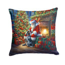 Bluetick Hound and Santa Claus Throw Pillow - 14x14 Decorative Pillow β Art for Your Home & Patio Bluetick Hound and Santa Claus Throw Pillow - 14x14 Decorative Pillow β Art for Your Home & Patio
