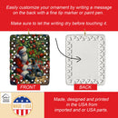 Bluetick Hound and Santa Claus Porcelain Ornament Bluetick Hound and Santa Claus Porcelain Ornament