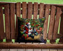 Bluetick Hound and Santa Claus Throw Pillow - 14x14 Decorative Pillow β Art for Your Home & Patio Bluetick Hound and Santa Claus Throw Pillow - 14x14 Decorative Pillow β Art for Your Home & Patio