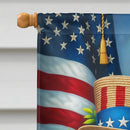 All American White Boxer House Flag All American White Boxer House Flag