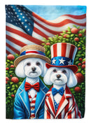 All American Maltese Garden Flag –  Dogs with American Flag Background by Caroline’s Treasures All American Maltese Garden Flag –  Dogs with American Flag Background by Caroline’s Treasures