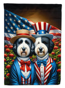 All American Old English Sheepdog House Flag All American Old English Sheepdog House Flag