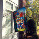 All American Pomeranian House Flag All American Pomeranian House Flag