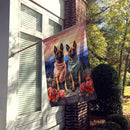 Belgian Malinois Two Hearts House Flag Belgian Malinois Two Hearts House Flag