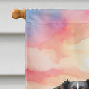 Bernese Mountain Dog Two Hearts House Flag Bernese Mountain Dog Two Hearts House Flag