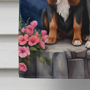 Bernese Mountain Dog Two Hearts House Flag Bernese Mountain Dog Two Hearts House Flag