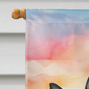 Boston Terrier Two Hearts House Flag Boston Terrier Two Hearts House Flag