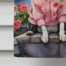 Boston Terrier Two Hearts House Flag Boston Terrier Two Hearts House Flag