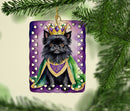 Affenpinscher King of Mardi Gras Porcelain Ornament Affenpinscher King of Mardi Gras Porcelain Ornament