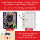 Affenpinscher King of Mardi Gras Porcelain Ornament Affenpinscher King of Mardi Gras Porcelain Ornament