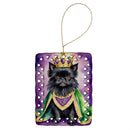 Affenpinscher King of Mardi Gras Porcelain Ornament Affenpinscher King of Mardi Gras Porcelain Ornament