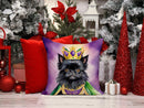 Affenpinscher King of Mardi Gras Throw Pillow Affenpinscher King of Mardi Gras Throw Pillow