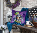 Bluetick Coonhound King of Mardi Gras Throw Pillow Bluetick Coonhound King of Mardi Gras Throw Pillow