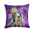 Bluetick Coonhound King of Mardi Gras Throw Pillow Bluetick Coonhound King of Mardi Gras Throw Pillow