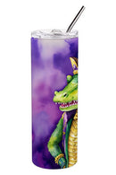 Alligator King of Mardi Gras Stainless Steel Skinny Tumbler Alligator King of Mardi Gras Stainless Steel Skinny Tumbler