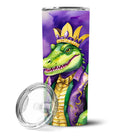 Alligator King of Mardi Gras Stainless Steel Skinny Tumbler Alligator King of Mardi Gras Stainless Steel Skinny Tumbler