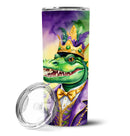Alligator King of Mardi Gras Stainless Steel Skinny Tumbler Alligator King of Mardi Gras Stainless Steel Skinny Tumbler