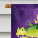 Alligator Mardi Gras House Flag Alligator Mardi Gras House Flag