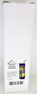 Alligator Mardi Gras Stainless Steel Skinny Tumbler Alligator Mardi Gras Stainless Steel Skinny Tumbler