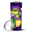 Alligator Mardi Gras Stainless Steel Skinny Tumbler Alligator Mardi Gras Stainless Steel Skinny Tumbler