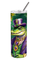 Alligator King of Mardi Gras Stainless Steel Skinny Tumbler Alligator King of Mardi Gras Stainless Steel Skinny Tumbler