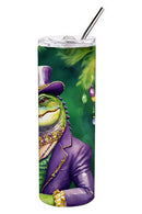 Alligator King of Mardi Gras Stainless Steel Skinny Tumbler Alligator King of Mardi Gras Stainless Steel Skinny Tumbler