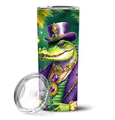 Alligator King of Mardi Gras Stainless Steel Skinny Tumbler Alligator King of Mardi Gras Stainless Steel Skinny Tumbler