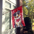 Australian Shepherd My Valentine House Flag Australian Shepherd My Valentine House Flag