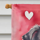 Australian Shepherd My Valentine House Flag Australian Shepherd My Valentine House Flag