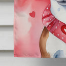 Basenji My Valentine House Flag Basenji My Valentine House Flag