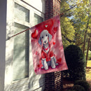 Bedlington Terrier My Valentine House Flag Bedlington Terrier My Valentine House Flag